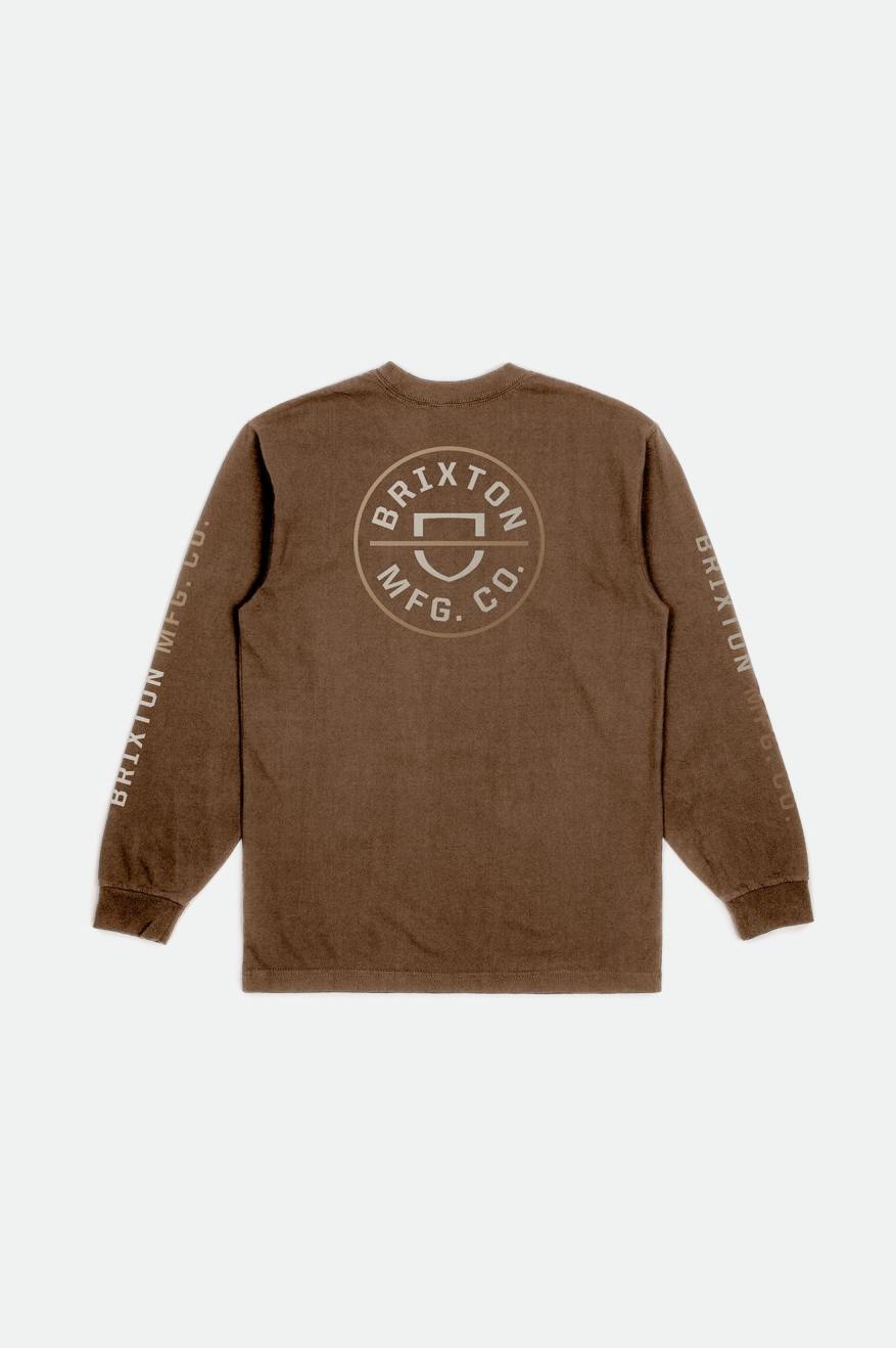 Brixton Crest L/S Standard Topjes Heren Beige | 491672RUY