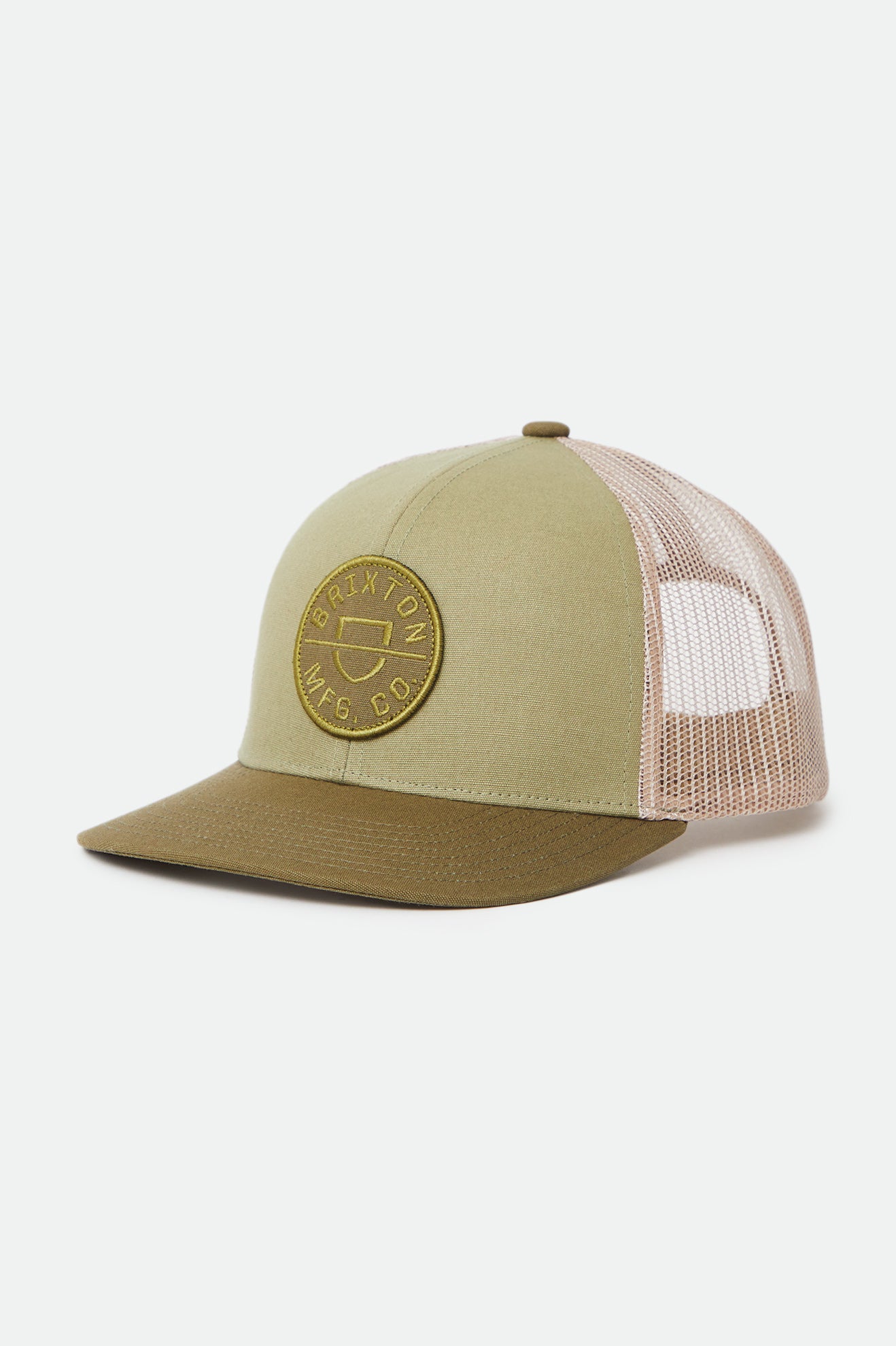 Brixton Crest NetPlus MP Mesh Cap Caps Heren Olijfgroen | 258706VDT