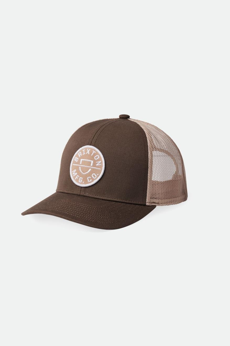 Brixton Crest NetPlus MP Mesh Cap Caps Heren Bruin | 948136QAE