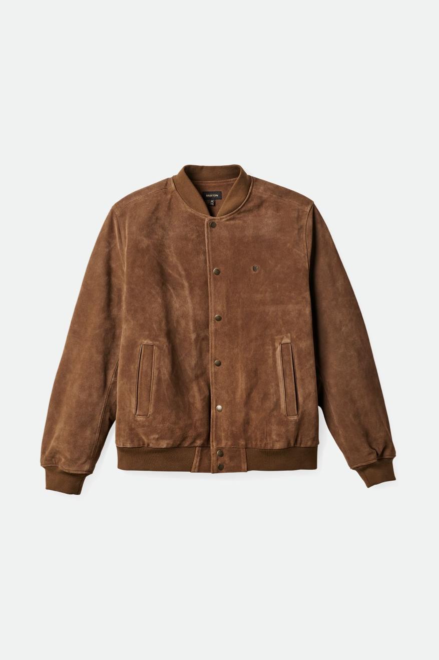 Brixton Dillinger Reserve Suede Bomber Jassen Heren Bruin | 172380NOC