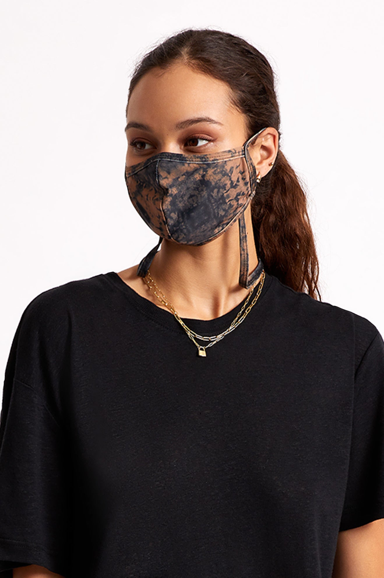 Brixton Everything Masker Unisex Zwart Oranje Lichtturkoois | 648319EAK