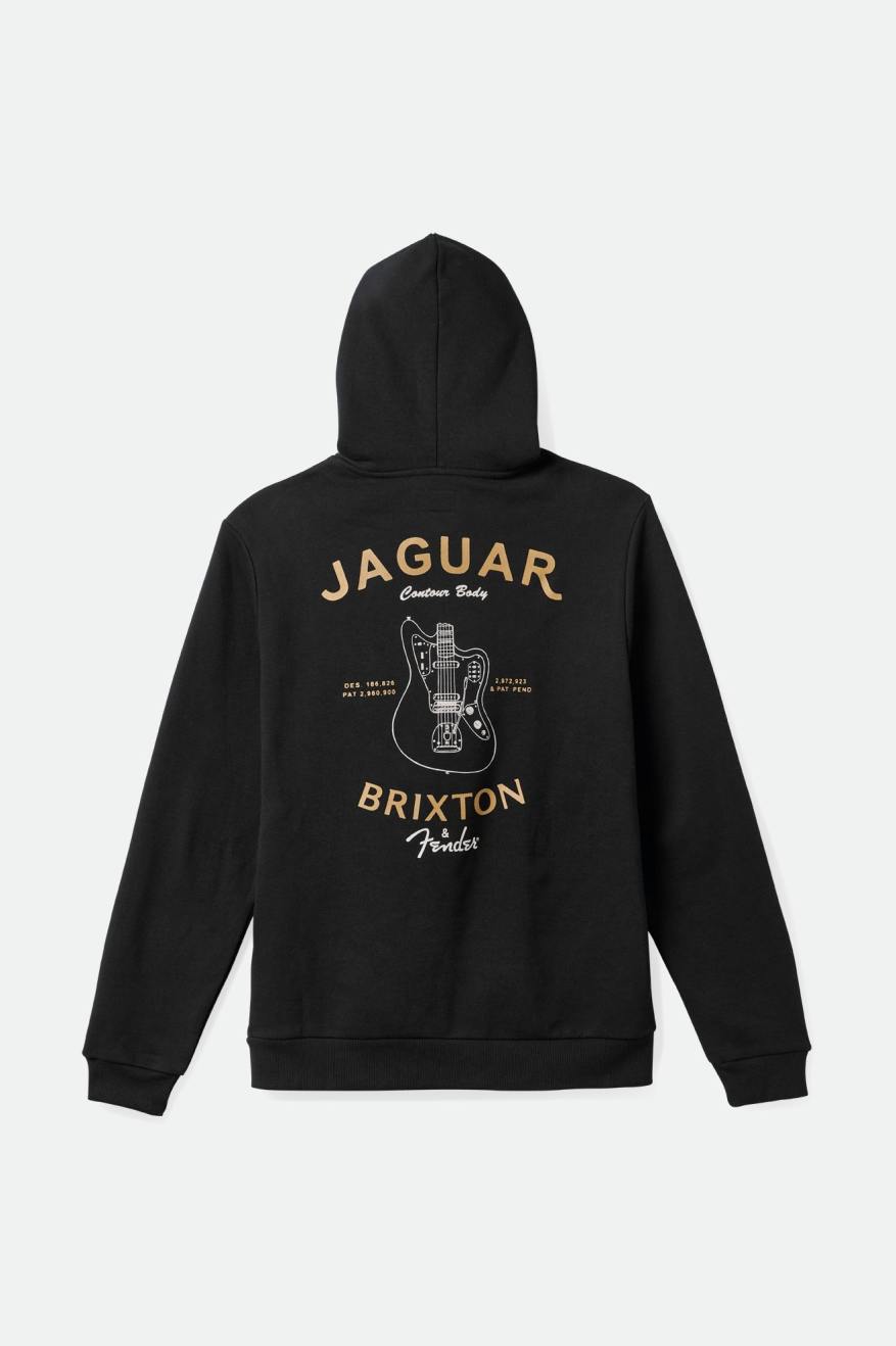 Brixton Fender Jaguar Claws Hoodie Heren Zwart | 879154GOD