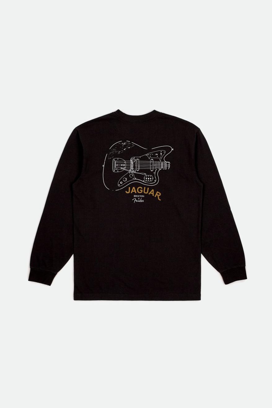 Brixton Fender Jaguar Contour L/S Standard Topjes Heren Zwart | 513897XDH