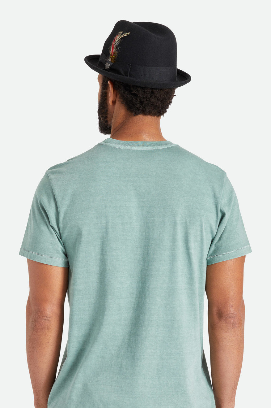 Brixton Gain Fedoras Heren Zwart | 927403HBX