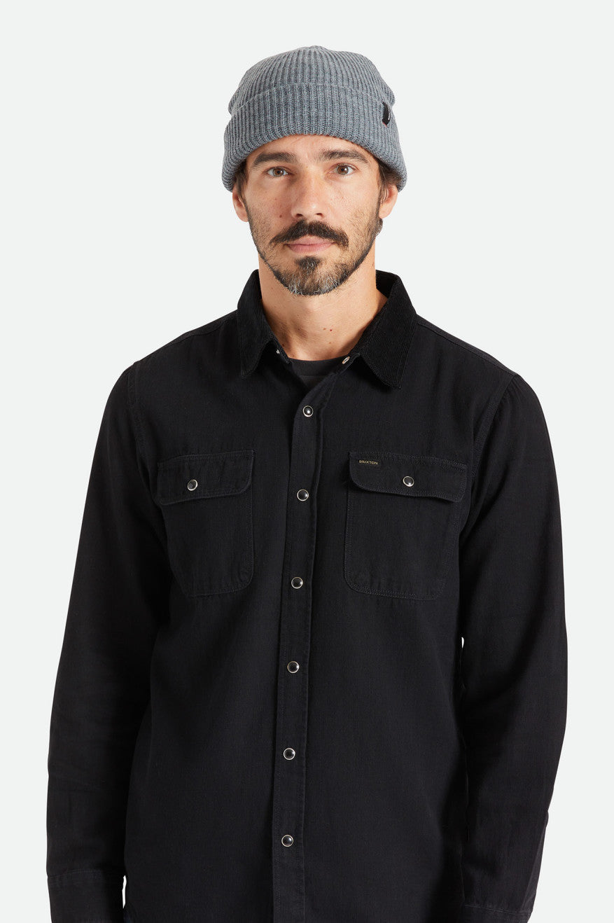 Brixton Heist Muts Heren Grijs | 405738HPI