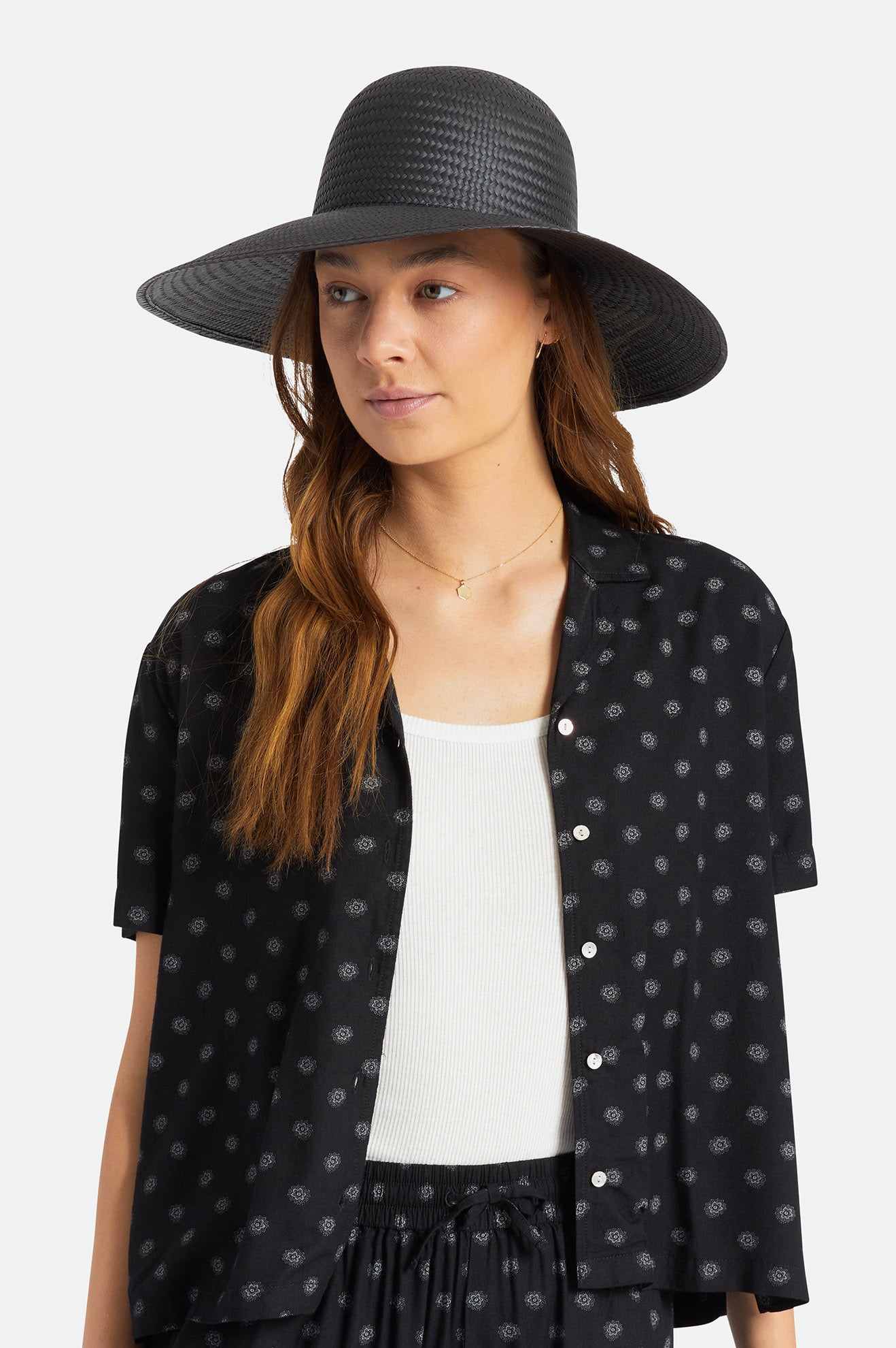 Brixton Janae Sun Hat Hoeden Dames Zwart | 798143VUN