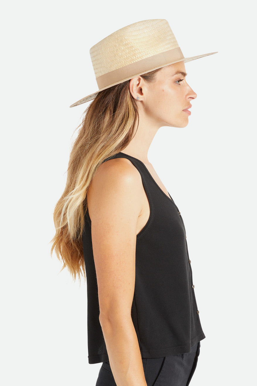 Brixton Jo Kort Brim Palmilla Hoeden Dames Beige | 793846KIL