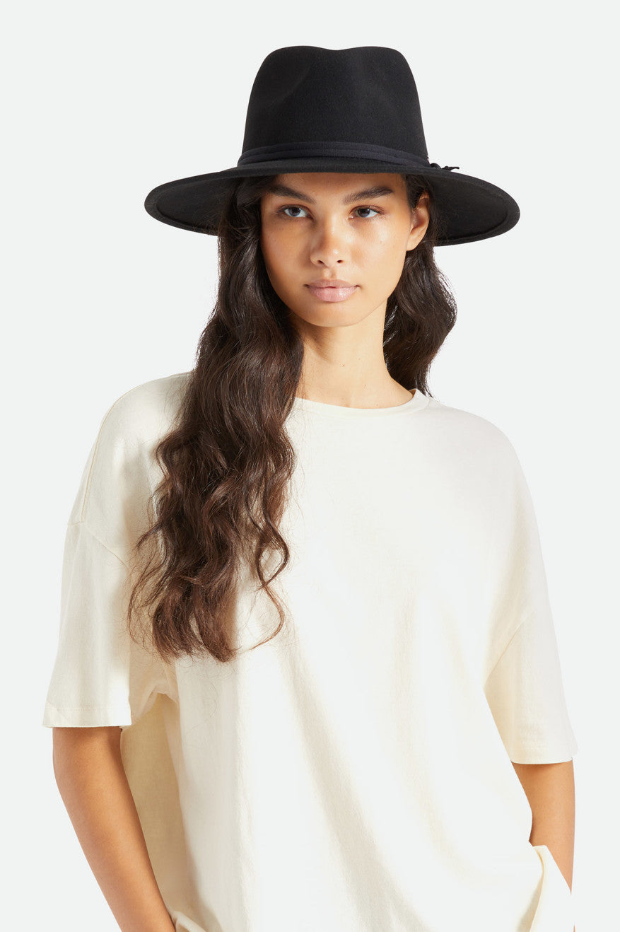 Brixton Joanna Felt Packable Hat Hoeden Dames Zwart | 568143FGX