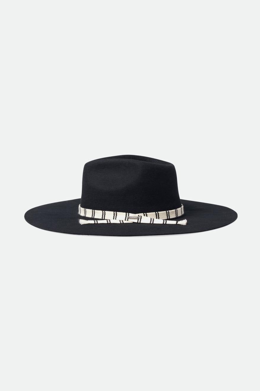 Brixton Leigh Felt Fedora Fedoras Dames Zwart | 536910NOL