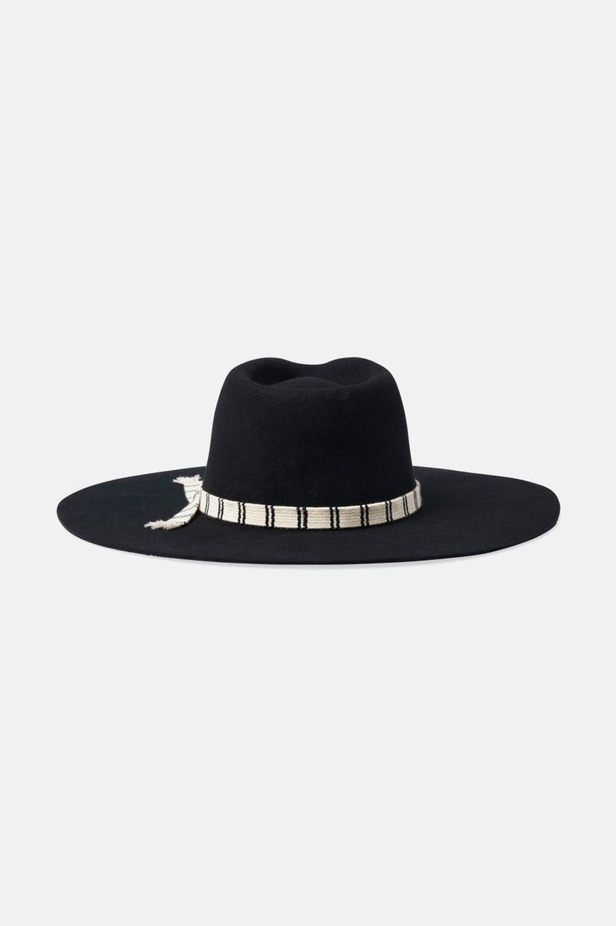 Brixton Leigh Felt Fedora Fedoras Dames Zwart | 536910NOL