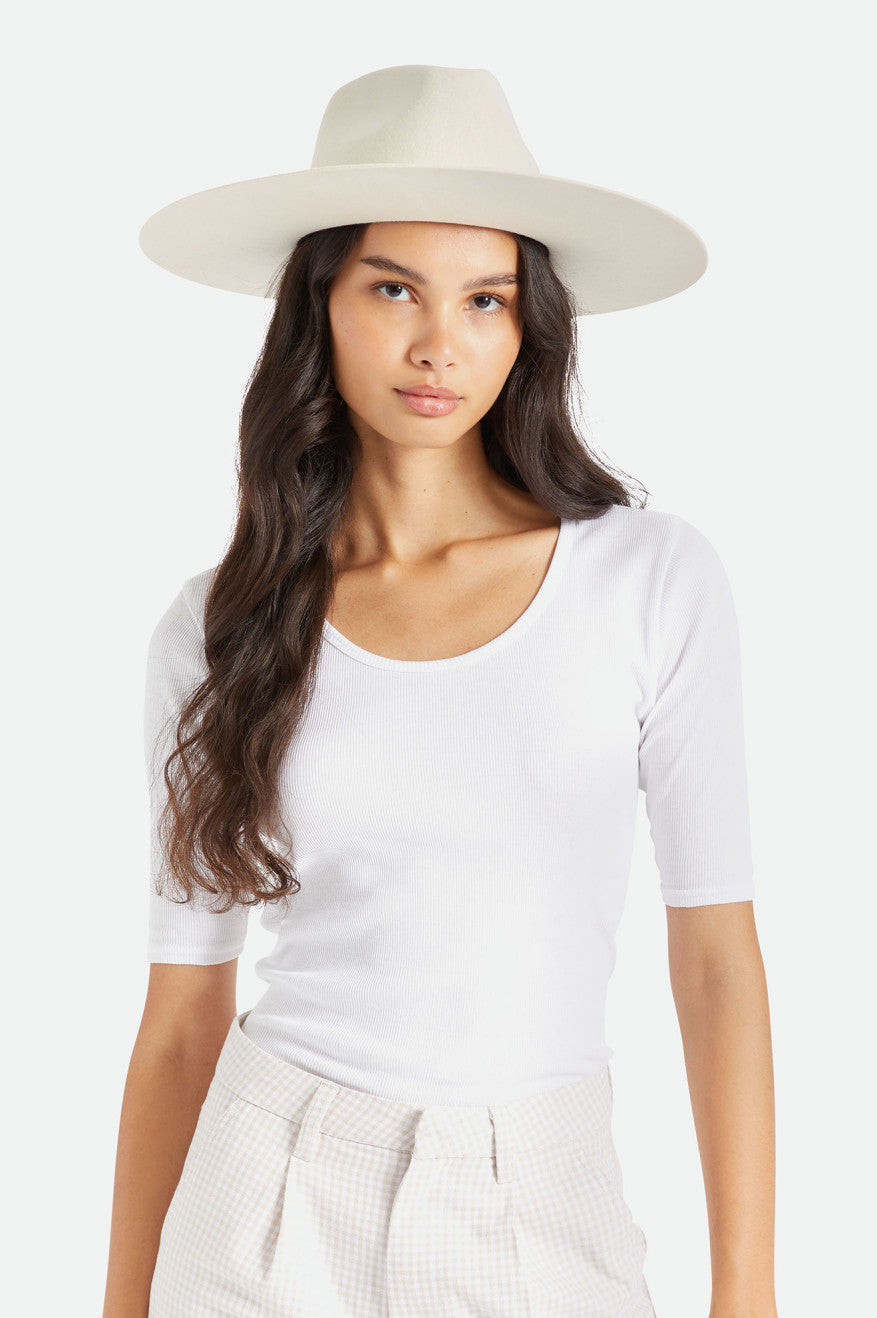 Brixton Leigh Felt Fedora Fedoras Dames Wit | 912374DUJ