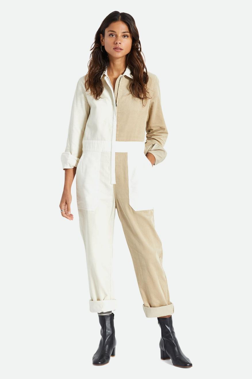 Brixton Mersey Coverall Jumpsuit Dames Lichtgeel | 912605LEP