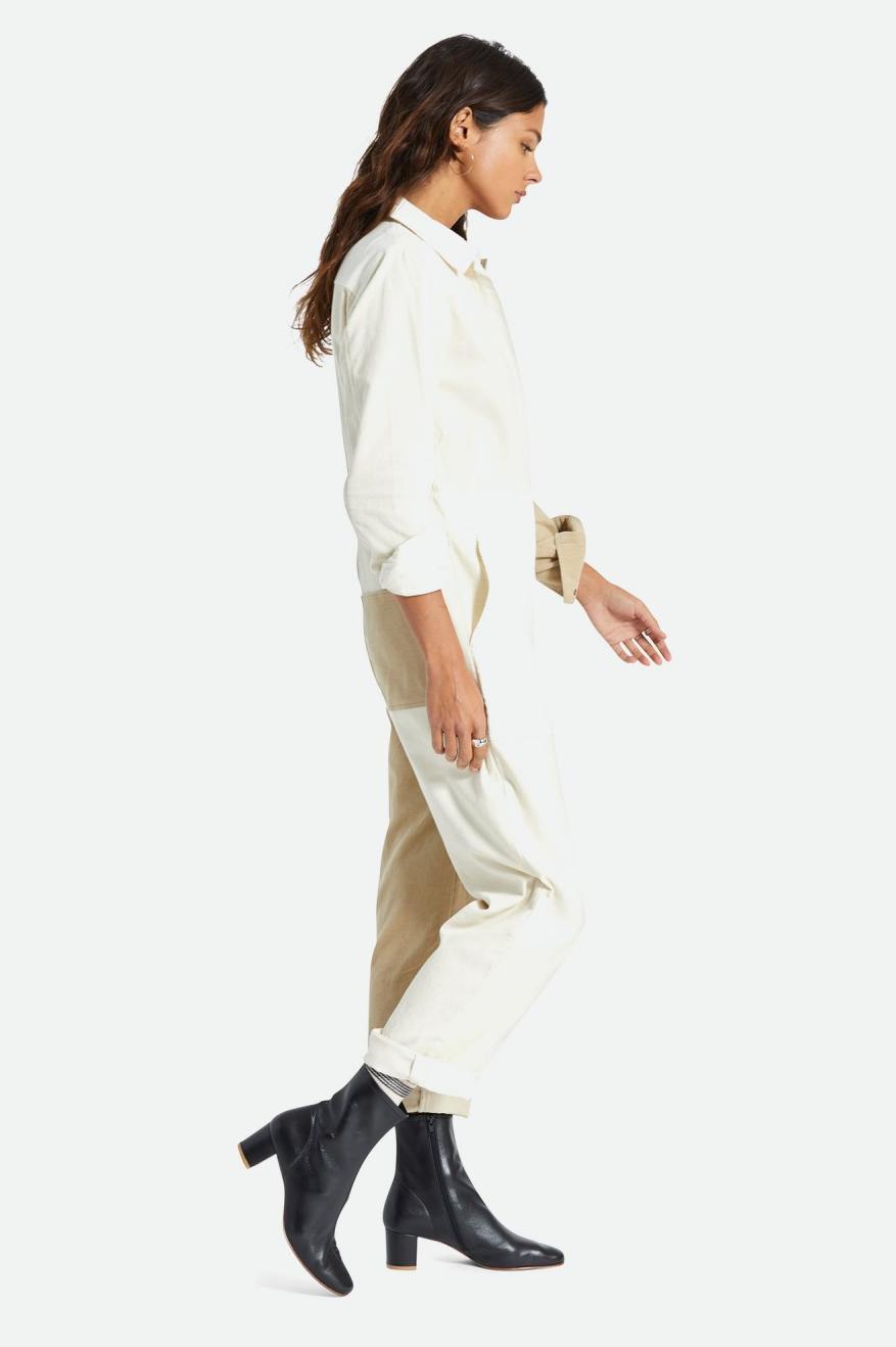 Brixton Mersey Coverall Jumpsuit Dames Lichtgeel | 912605LEP