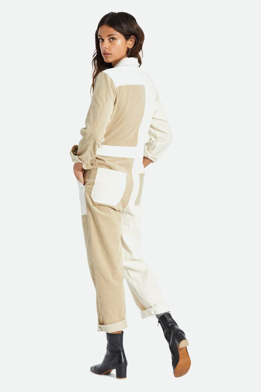 Brixton Mersey Coverall Jumpsuit Dames Lichtgeel | 912605LEP