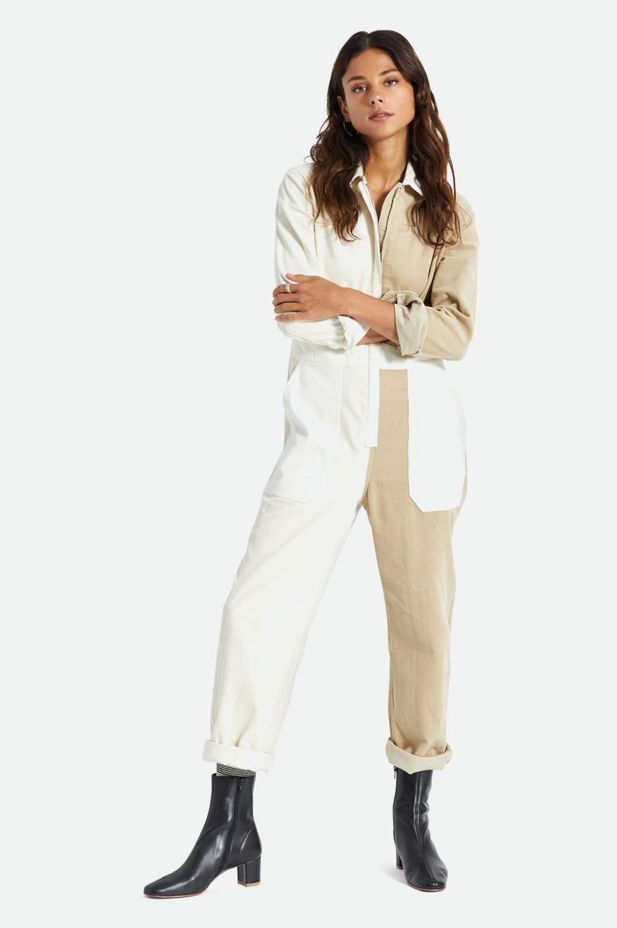 Brixton Mersey Coverall Jumpsuit Dames Lichtgeel | 912605LEP