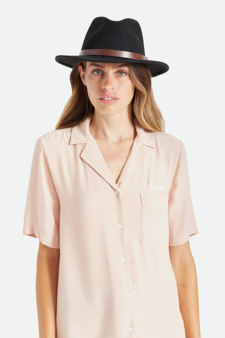 Brixton Messer Fedora Fedoras Dames Zwart | 214573GFX