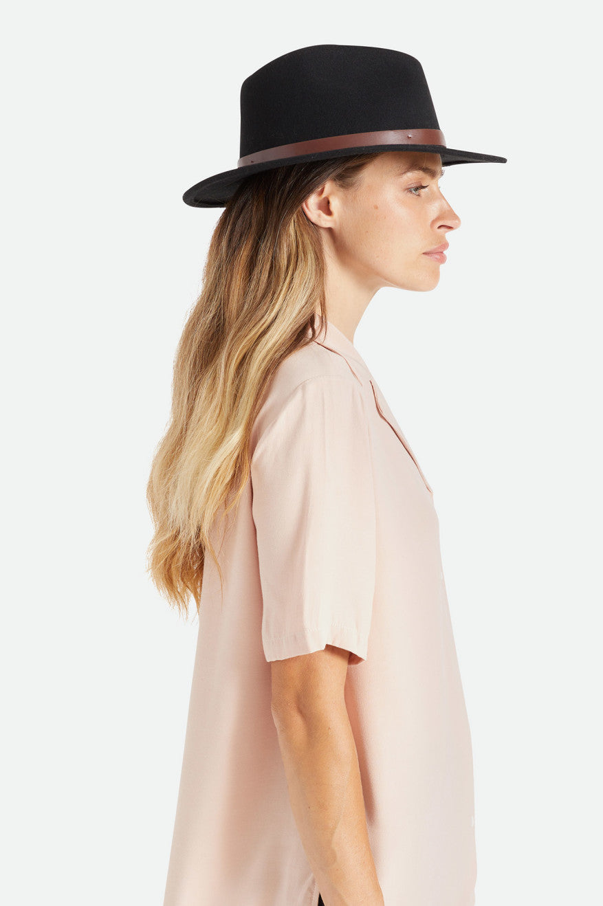 Brixton Messer Fedora Fedoras Dames Zwart | 214573GFX