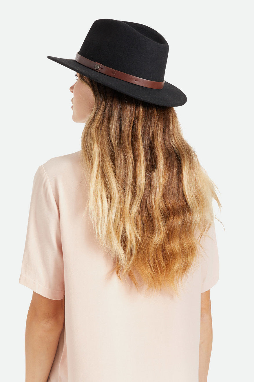 Brixton Messer Fedora Fedoras Dames Zwart | 214573GFX