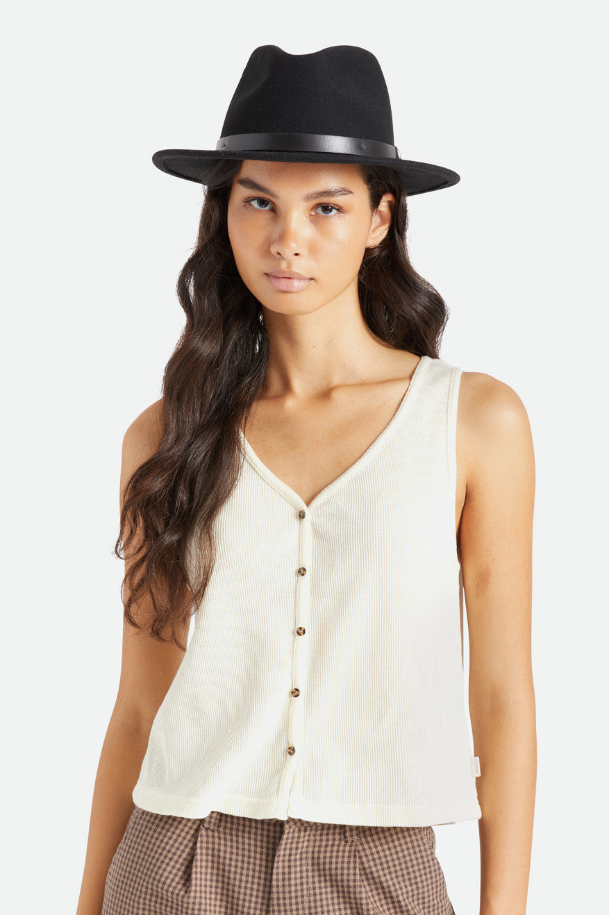 Brixton Messer Fedora Fedoras Dames Zwart | 527431AWO