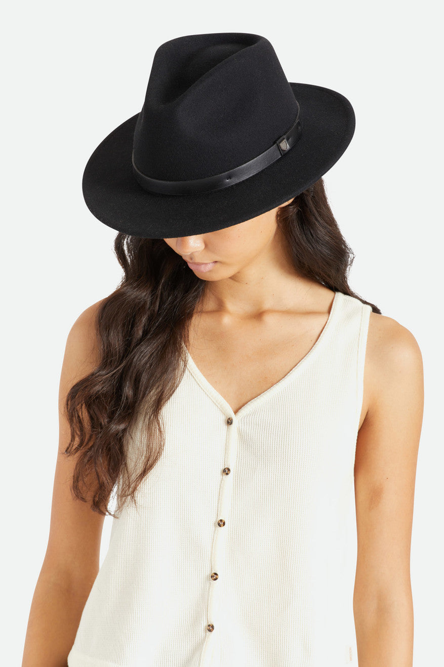 Brixton Messer Fedora Fedoras Dames Zwart | 527431AWO