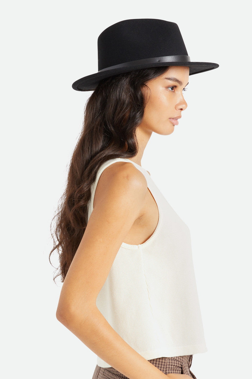 Brixton Messer Fedora Fedoras Dames Zwart | 527431AWO