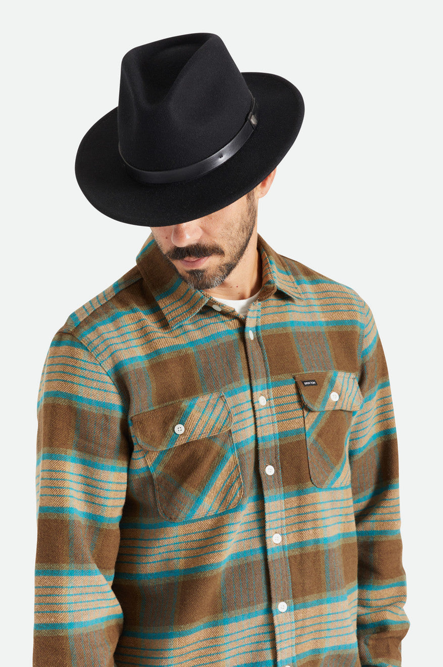 Brixton Messer Fedoras Heren Zwart | 038547IQW