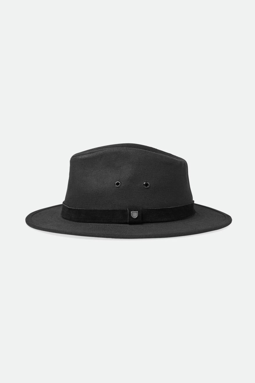 Brixton Messer Utility Adventure Fedora Fedoras Dames Zwart | 486075TLC