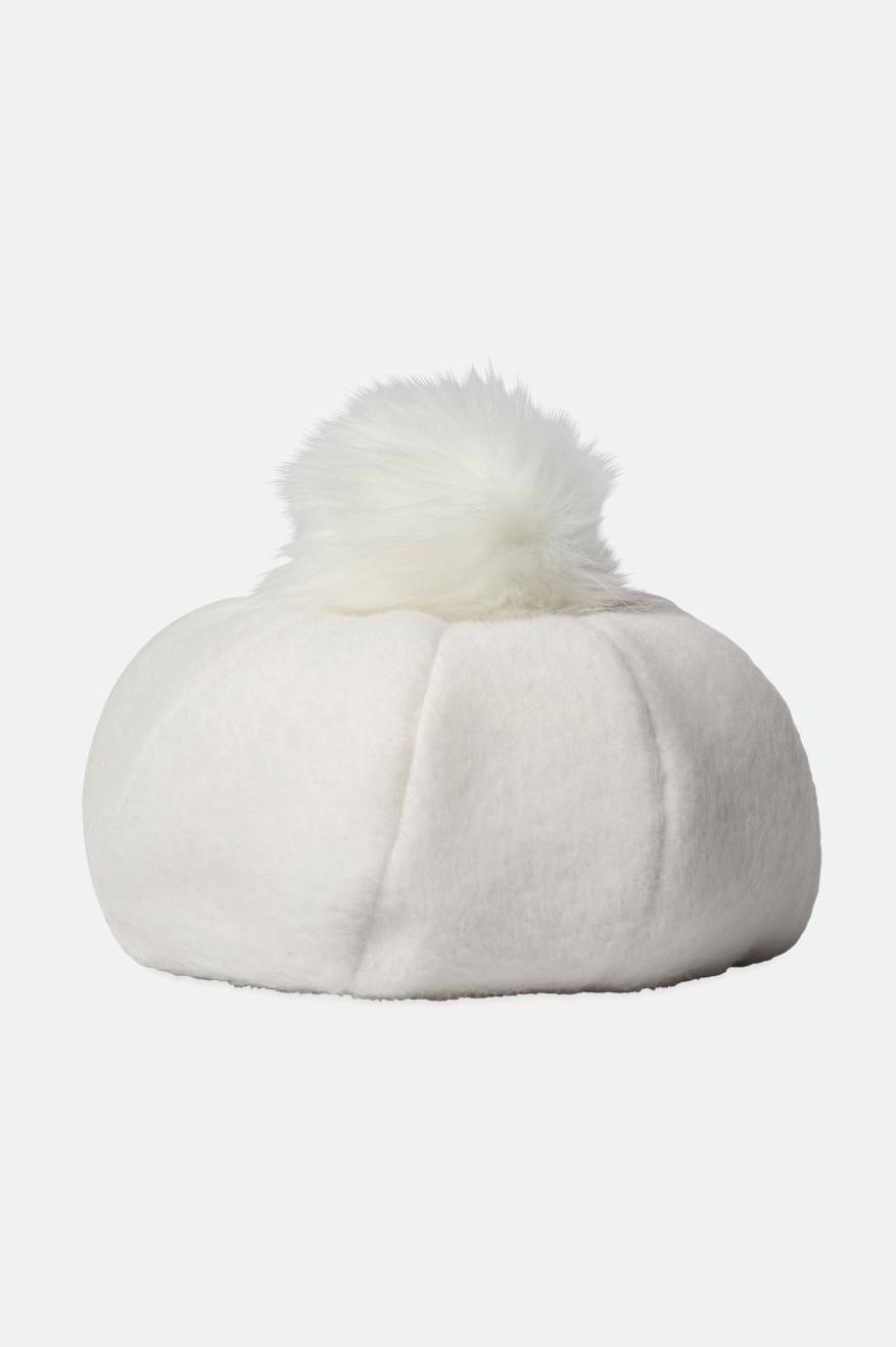 Brixton Natalie Oversized Pom Beret Hoeden Dames Wit | 513980PCD