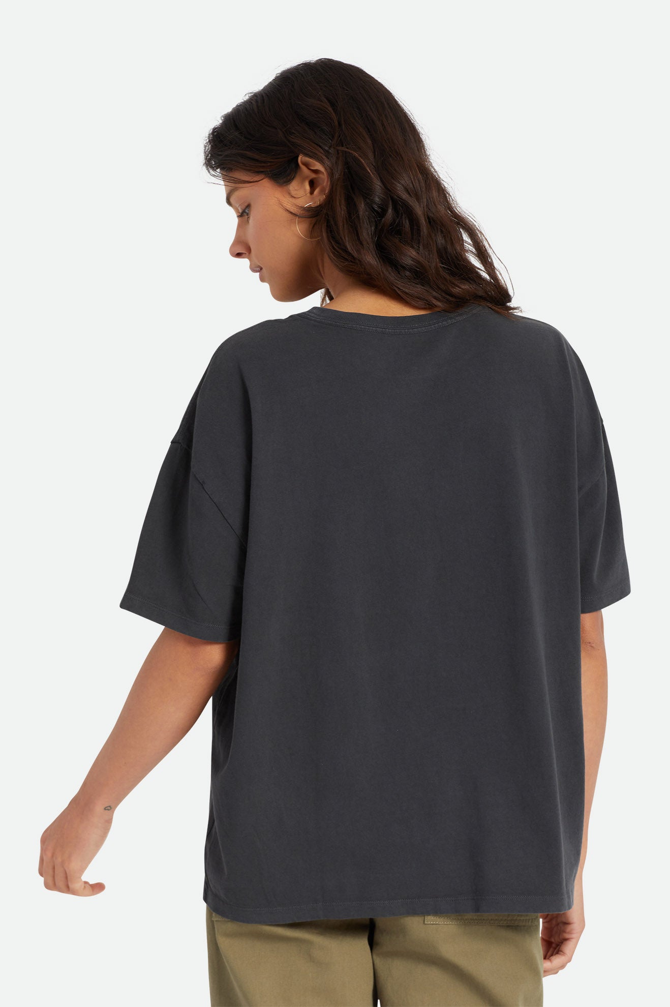 Brixton Oversized Boyfriend Tee Topjes Dames Zwart | 021836WSR