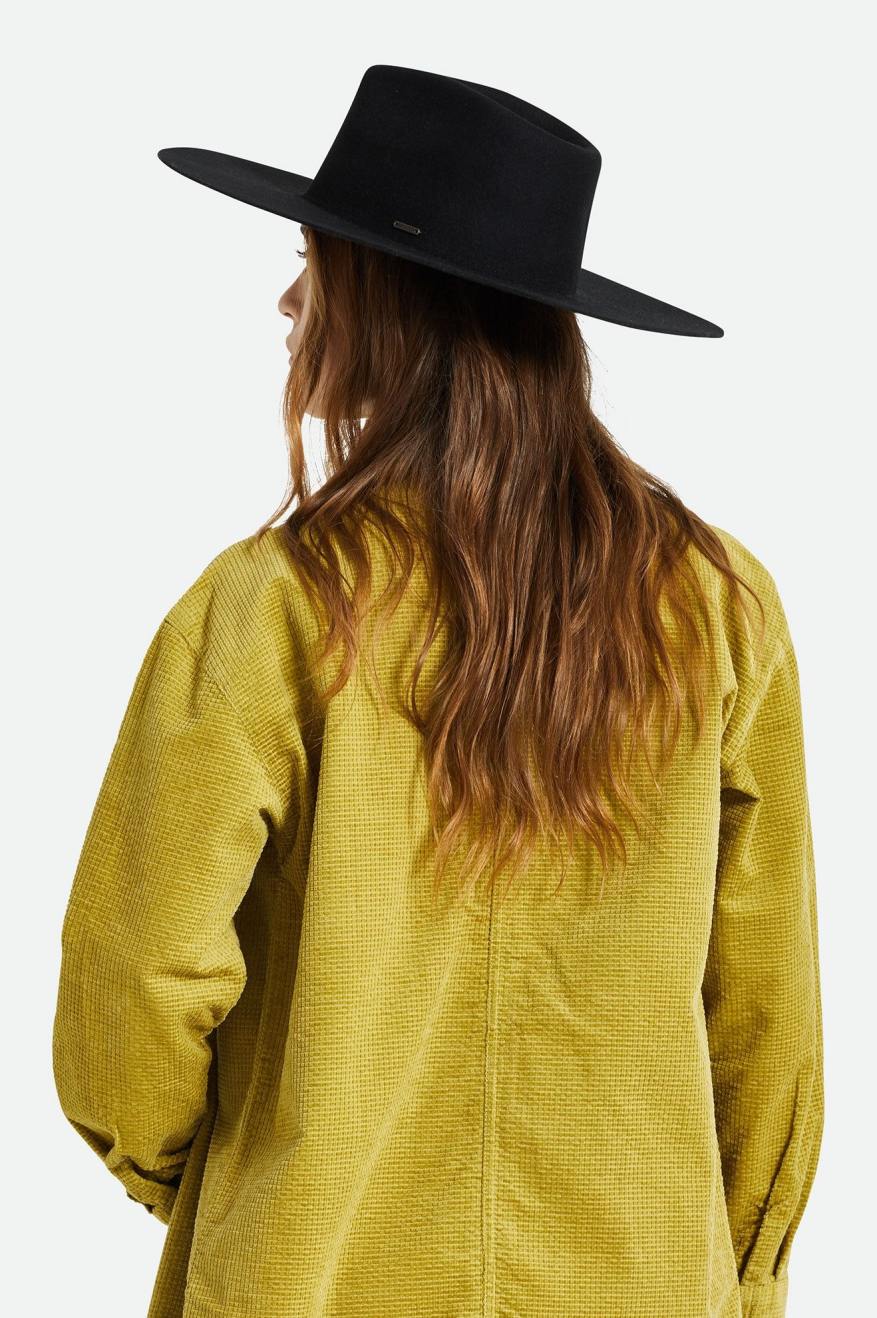 Brixton Primrose Felt Fedora Fedoras Dames Zwart | 853607JOG