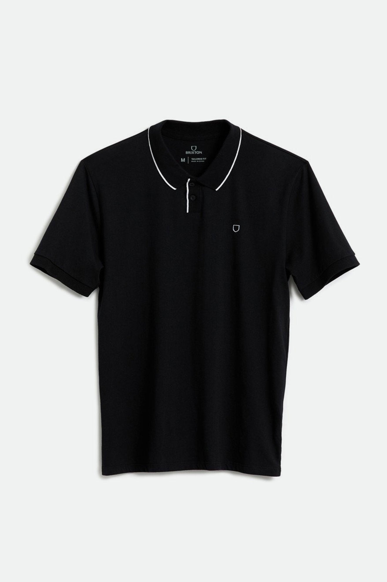 Brixton Proper S/S Polo Gebreide Kleding Heren Zwart | 028536CFZ