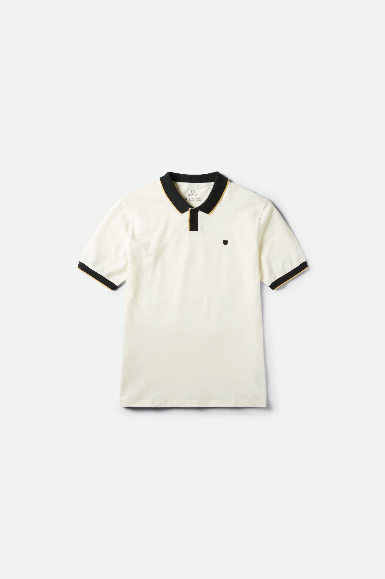 Brixton Proper S/S Polo Gebreide Kleding Heren Wit Zwart | 315086NBU