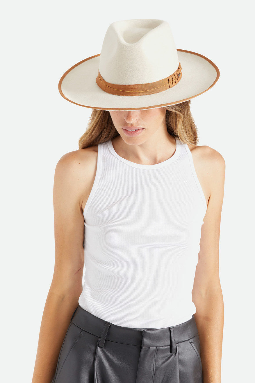 Brixton Reno Fedora Fedoras Dames Wit | 697281MHS