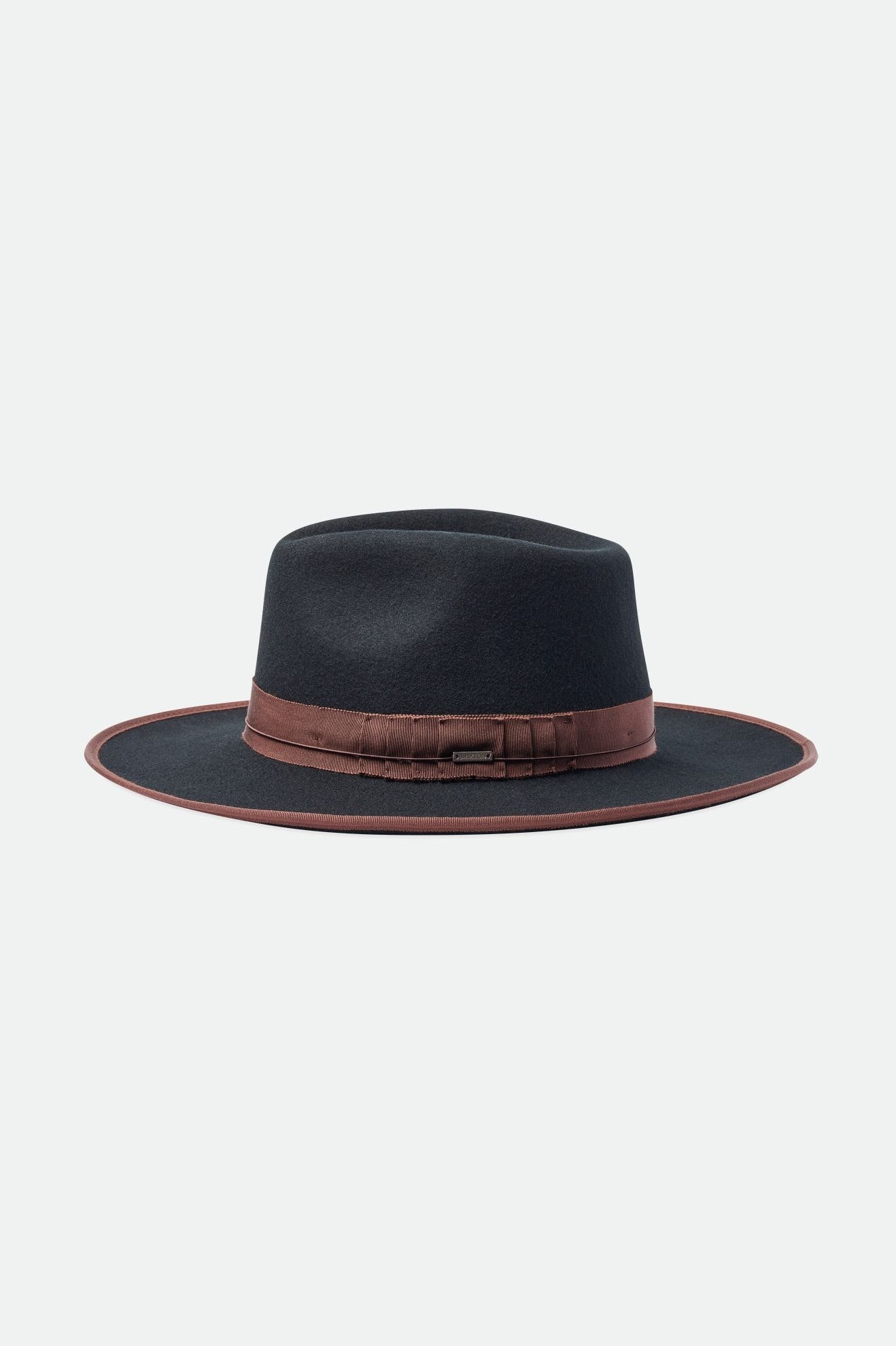 Brixton Reno Fedora Fedoras Dames Zwart Bruin | 941728BYI