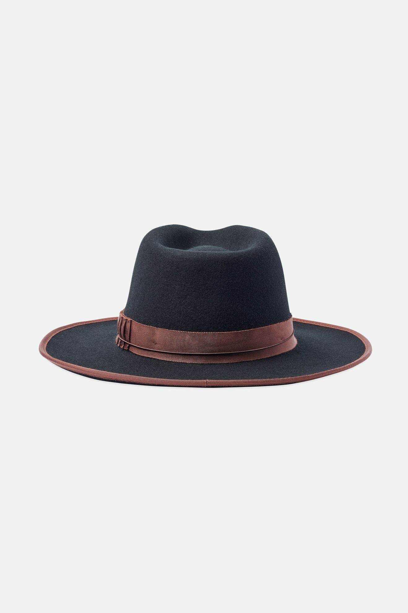 Brixton Reno Fedora Fedoras Dames Zwart Bruin | 941728BYI