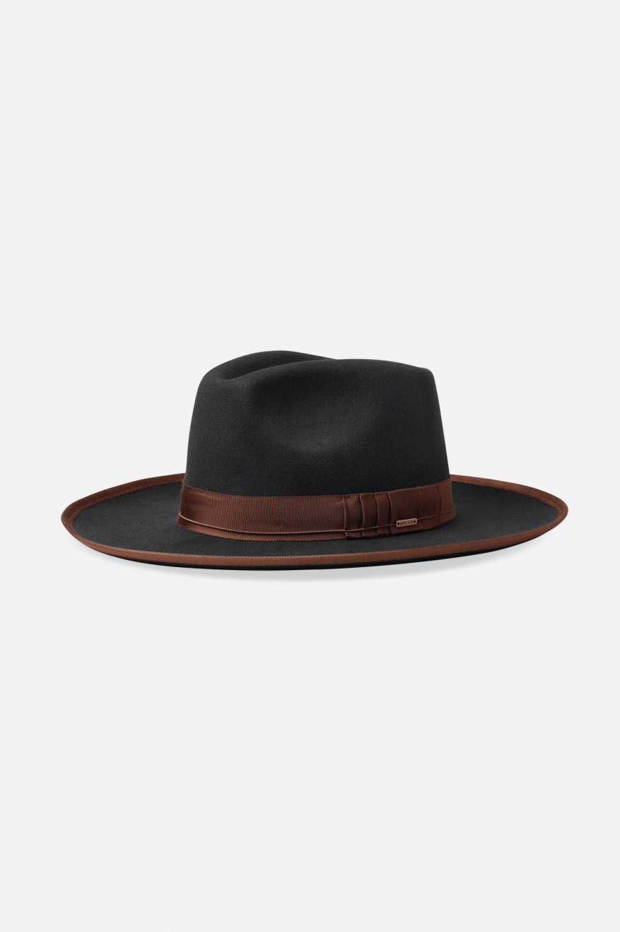 Brixton Reno Fedora Fedoras Dames Zwart Bruin | 941728BYI