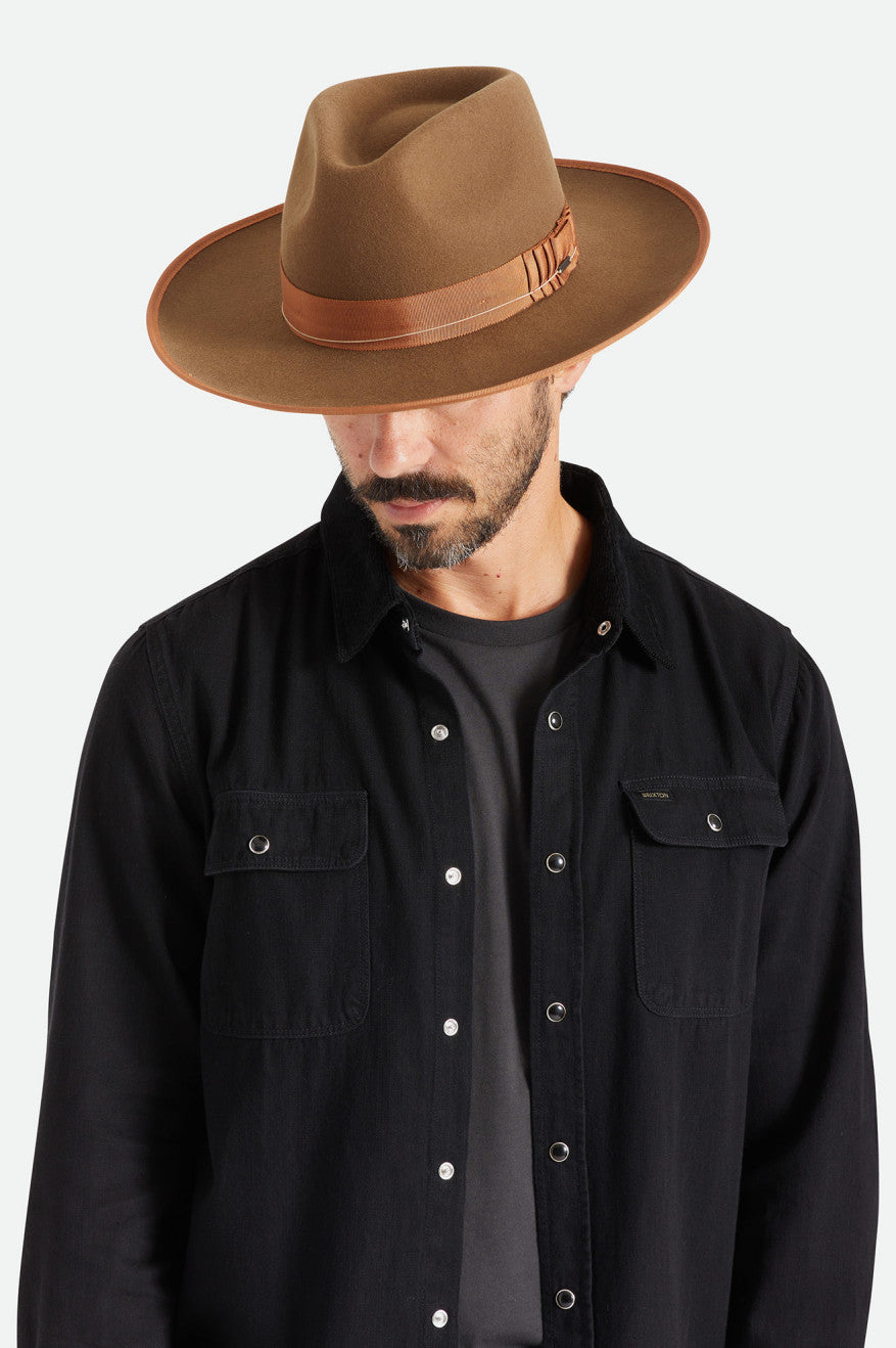 Brixton Reno Fedoras Heren Koffie | 062415JHW