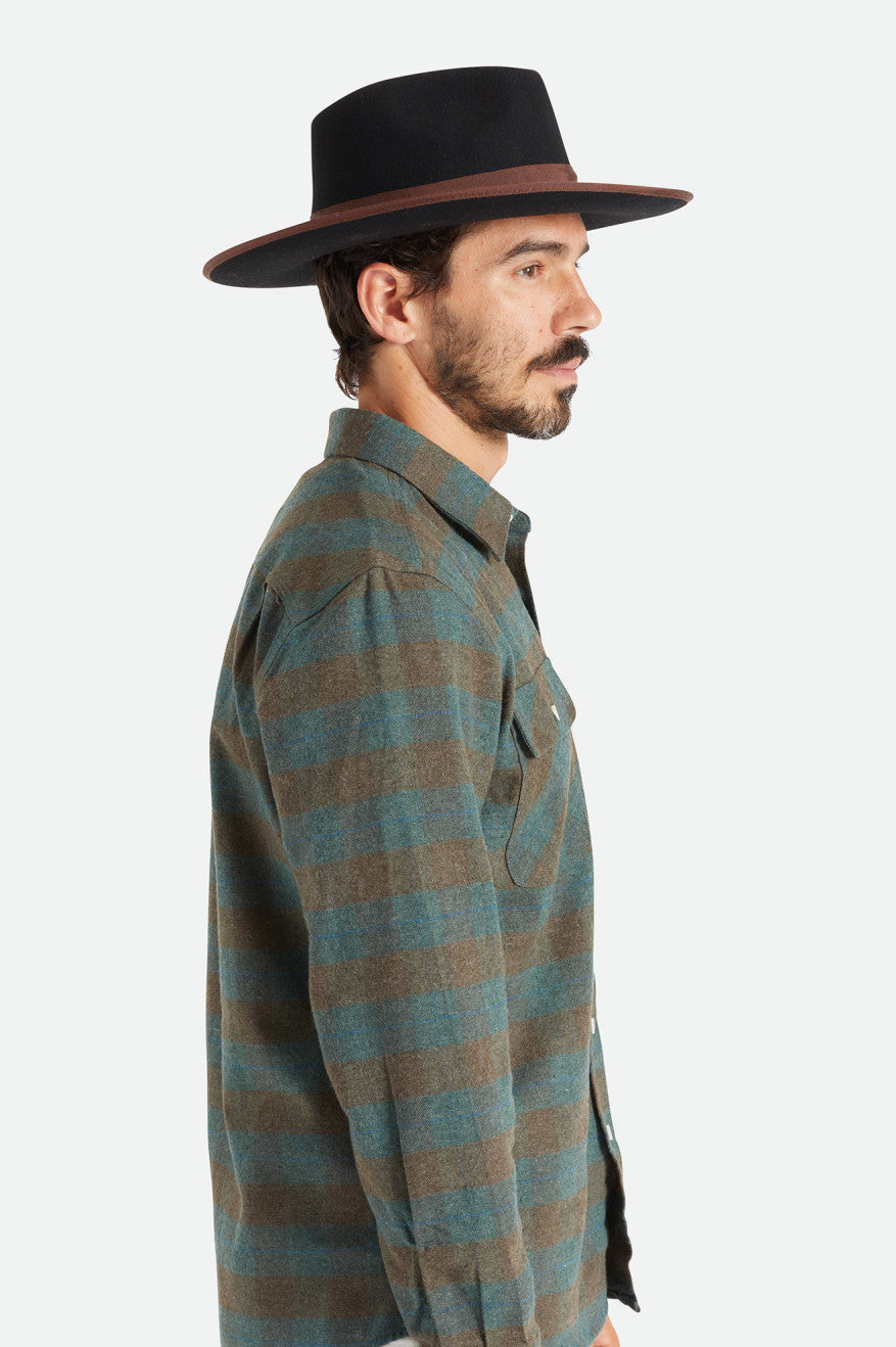 Brixton Reno Fedoras Heren Zwart Bruin | 809426GNK