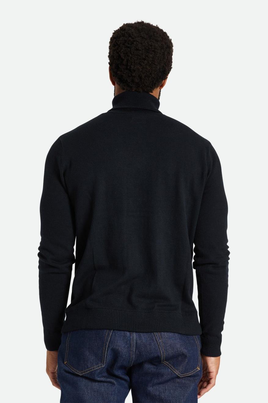 Brixton Reserve Cashmere L/S Turtleneck Gebreide Kleding Heren Zwart | 352976HRG