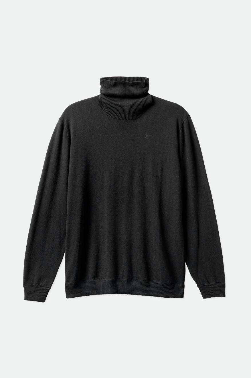 Brixton Reserve Cashmere L/S Turtleneck Gebreide Kleding Heren Zwart | 352976HRG