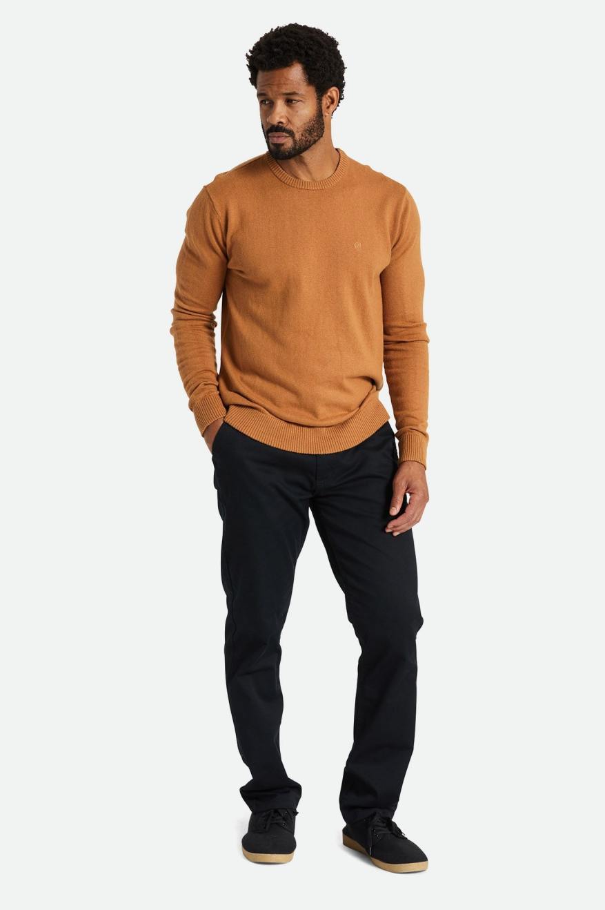 Brixton Reserve Cashmere Trui Gebreide Kleding Heren Bruin | 935041UBE