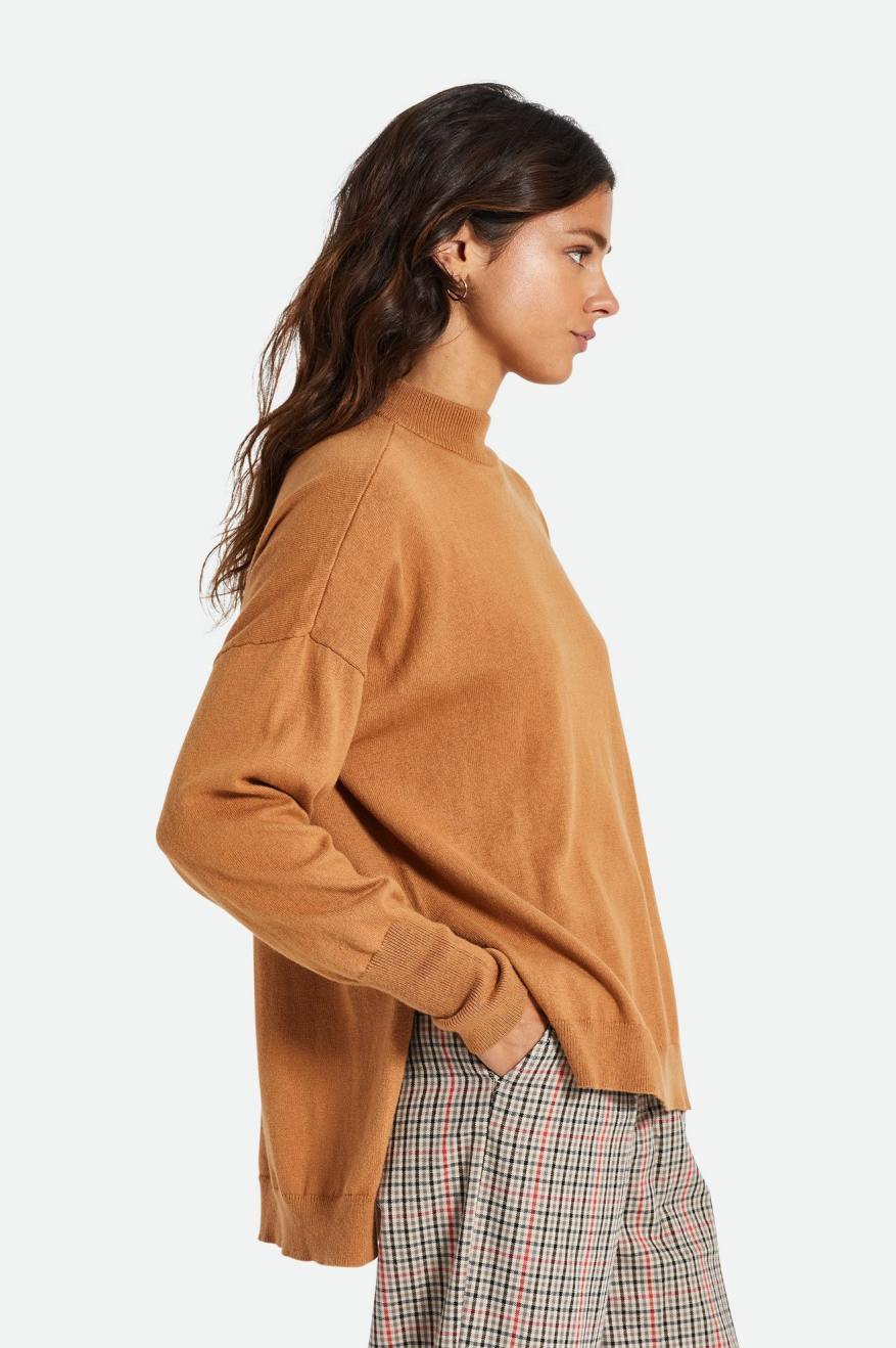 Brixton Reserve Oversized Cashmere Trui Topjes Dames Oranje | 269807TWE