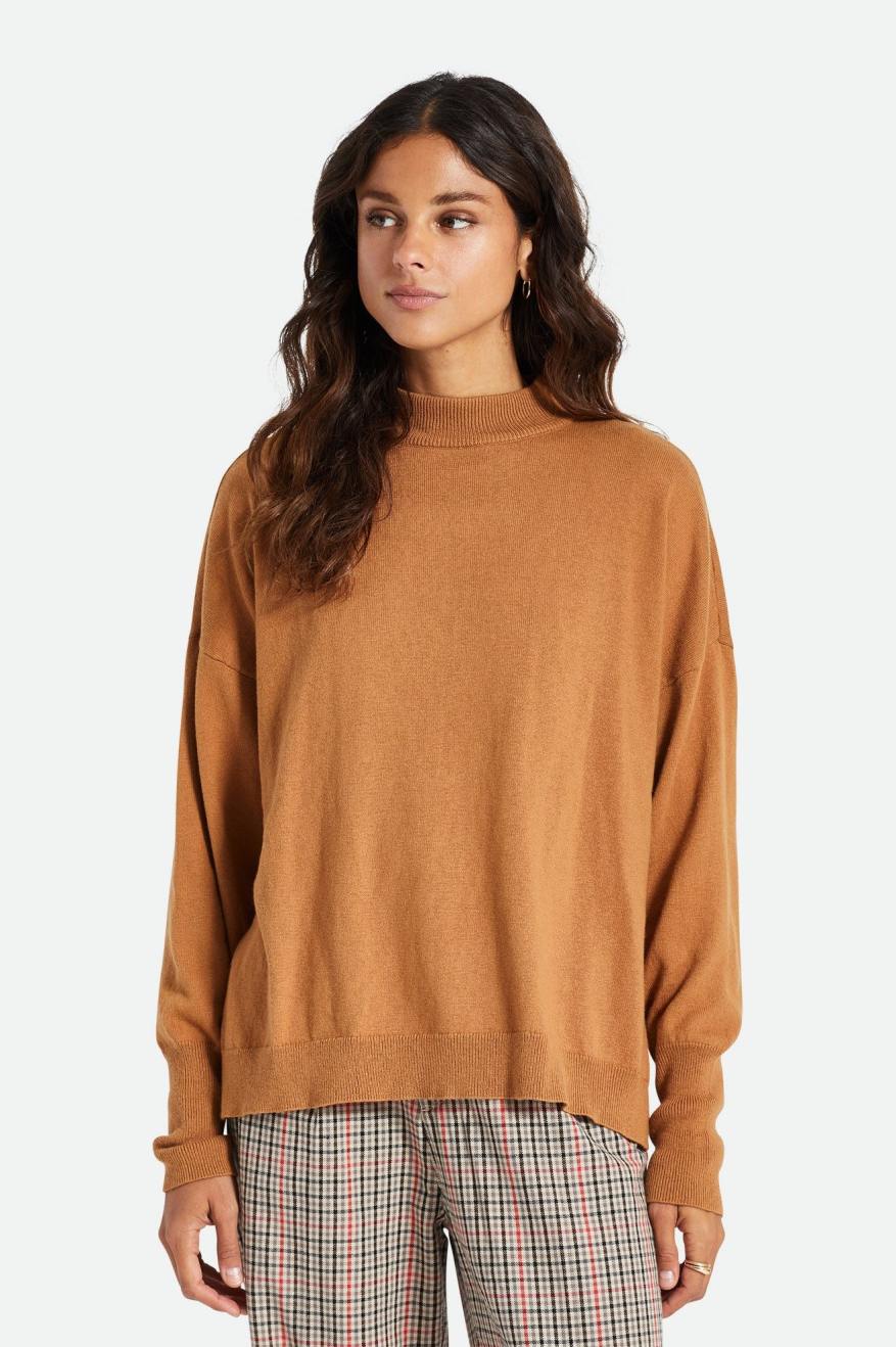 Brixton Reserve Oversized Cashmere Trui Topjes Dames Oranje | 269807TWE