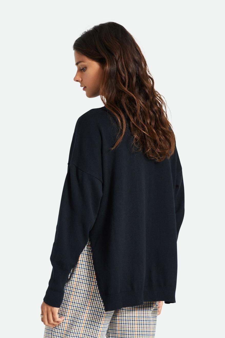 Brixton Reserve Oversized Cashmere Truien Dames Zwart | 523168QPH