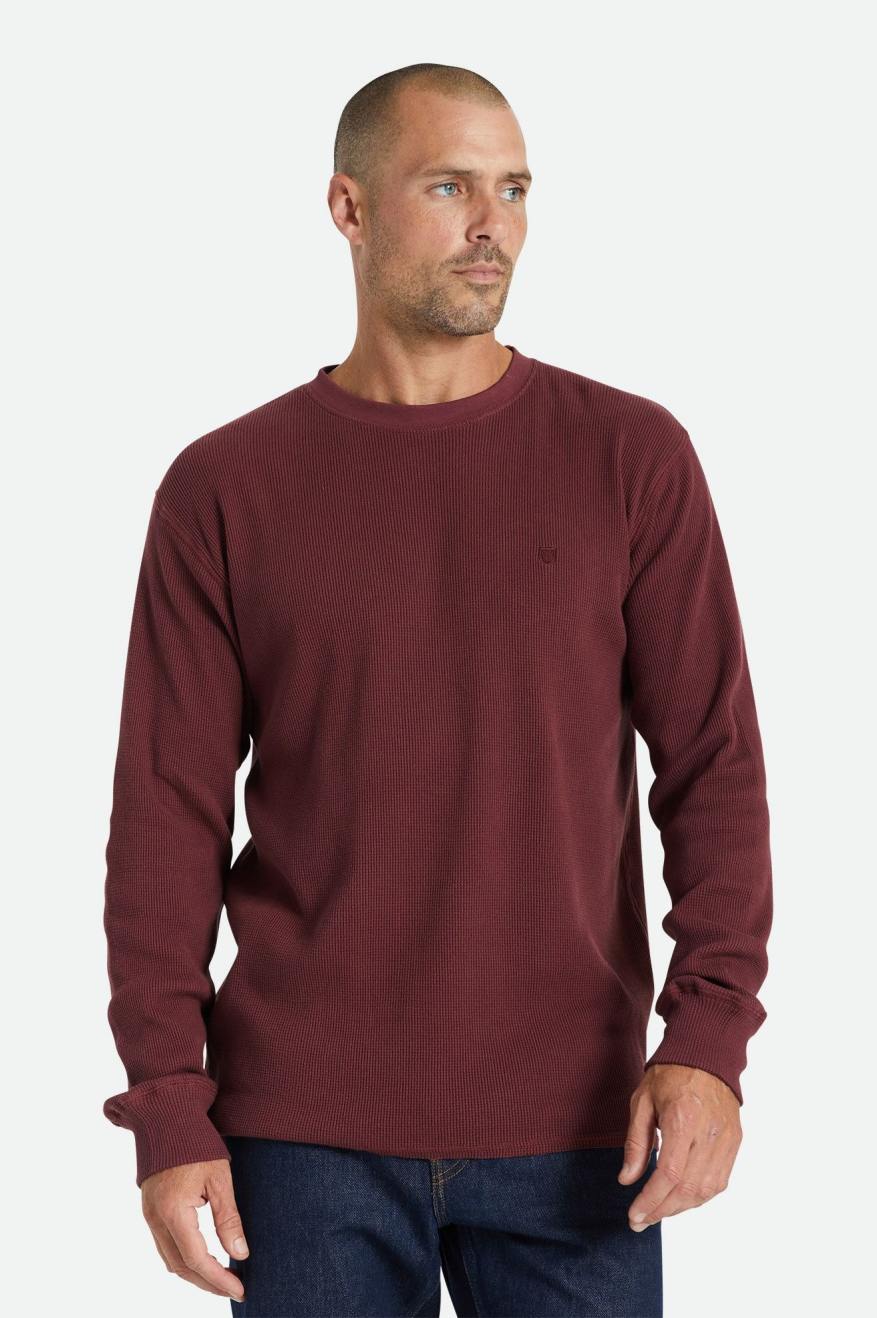 Brixton Reserve Thermal L/S Gebreide Kleding Heren Rood | 079856IEP