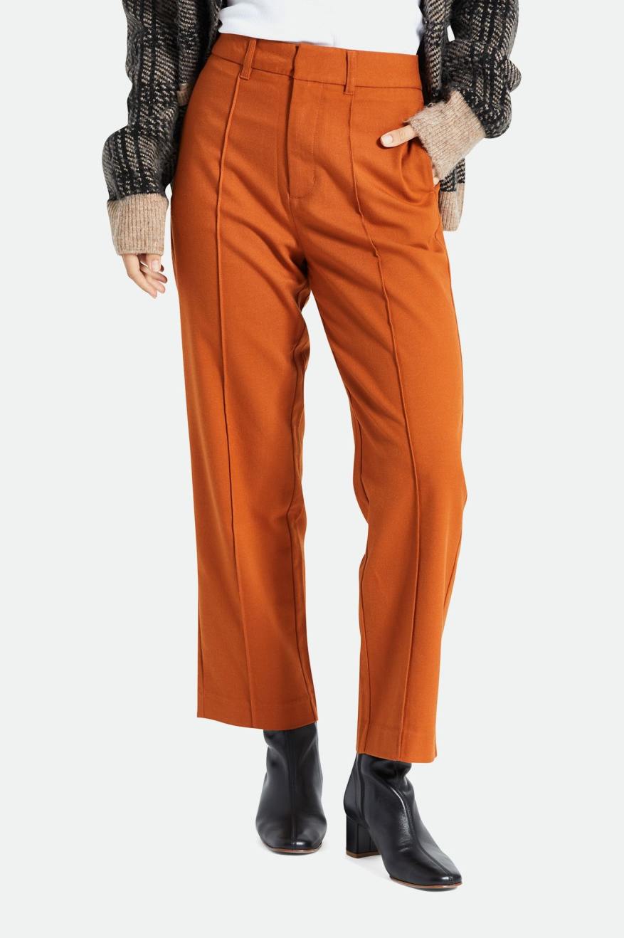 Brixton Retro Trouser Broek Dames Oranje | 843295NCH