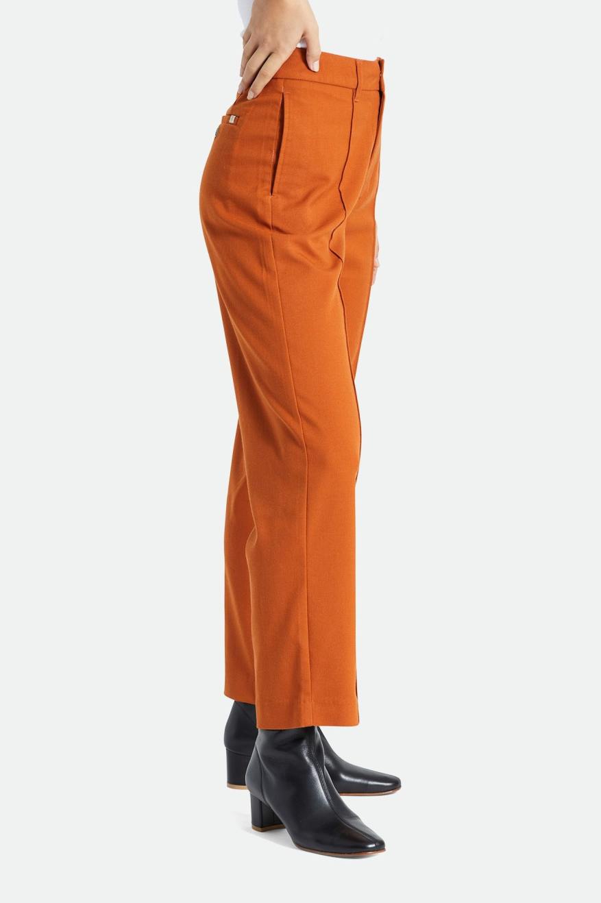 Brixton Retro Trouser Broek Dames Oranje | 843295NCH