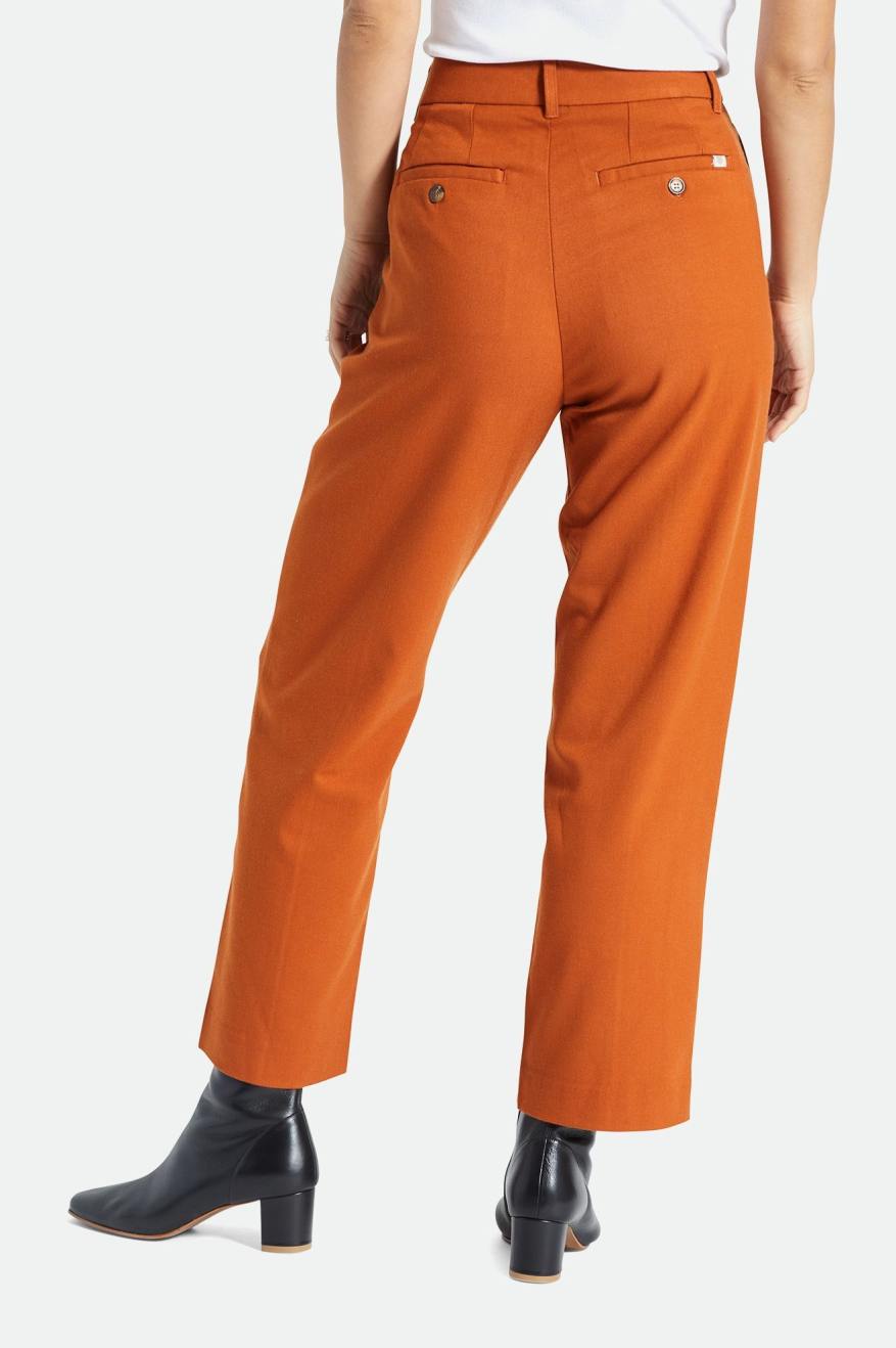 Brixton Retro Trouser Broek Dames Oranje | 843295NCH