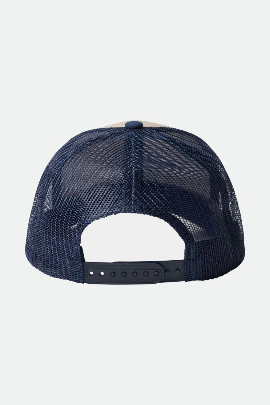 Brixton Rival Stamp NetPlus MP Trucker Hat Caps Heren Donkerblauw | 486213PQS