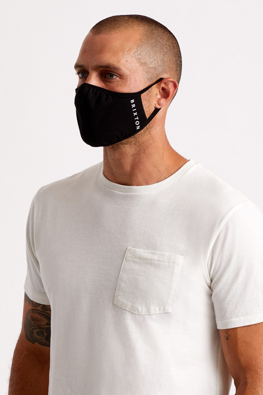 Brixton Tee Masker Unisex Zwart | 403759QLV